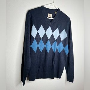 DOCKERS Mens Sweater Long Sleeve Crew Neck Navy Blue Pullover Size Small